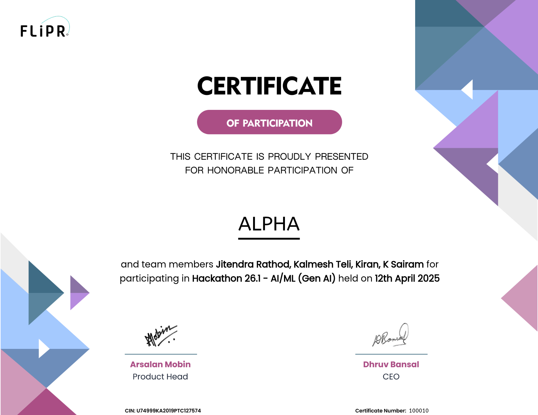 Participation in Flipr