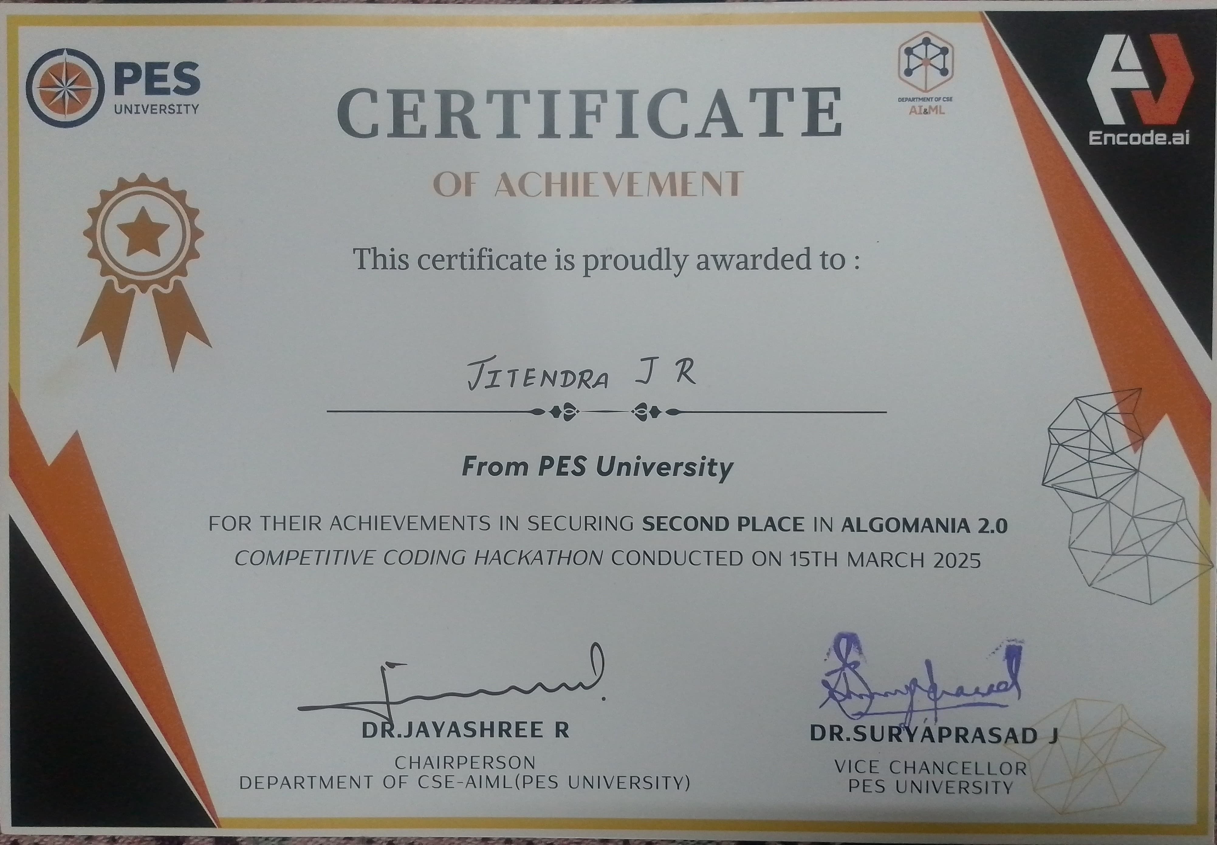 Runner up Algomania 2.0